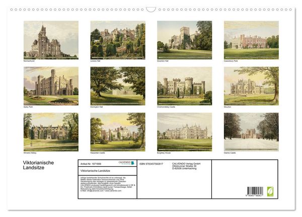 Produktbild: Viktorianische Landsitze (Wandkalender 2026 DIN A2 quer), CALVENDO Monatskalender