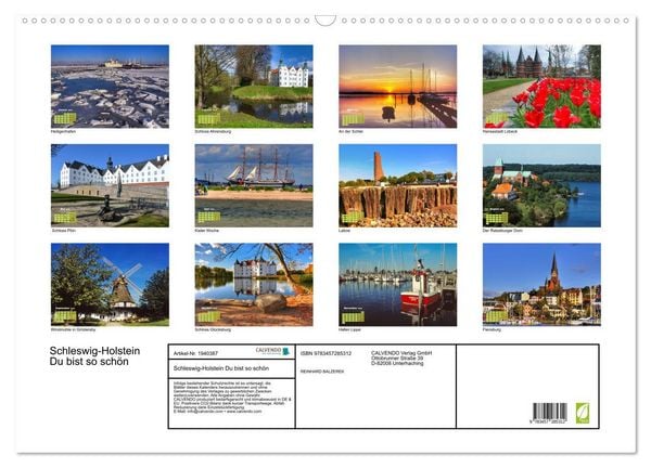 Produktbild: Schleswig-Holstein Du bist so sch&ouml;n (Wandkalender 2026 DIN A2 quer), CALVENDO Monatskalender
