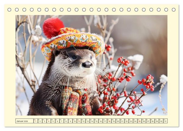 Produktbild: Modische Welle im Fischotter-Land. Charme und Stil (Tischkalender 2026 DIN A5 quer), CALVENDO Monatskalender