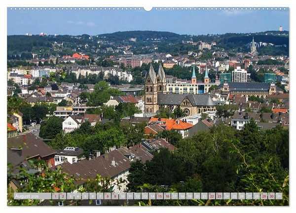 Produktbild: Wuppertal - Die Gro&szlig;stadt im Gr&uuml;nen (Wandkalender 2026 DIN A2 quer), CALVENDO Monatskalender