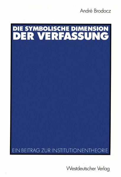Produktbild: Die symbolische Dimension der Verfassung