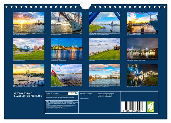 Produktbild: Wilhelmshaven - Bezaubernde Momente (Wandkalender 2026 DIN A4 quer), CALVENDO Monatskalender