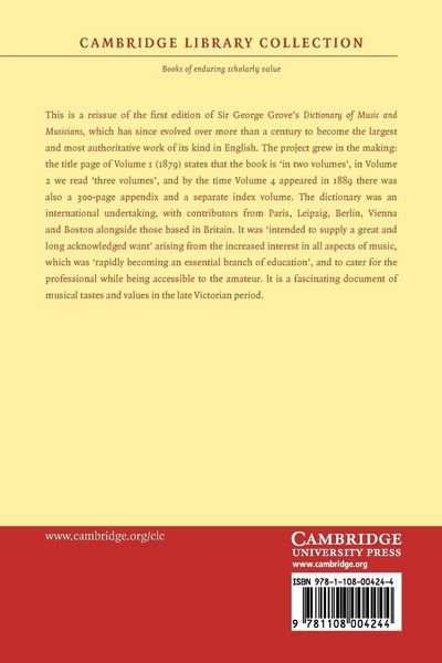 Produktbild: A Dictionary of Music and Musicians (A.D. 1450-1880)