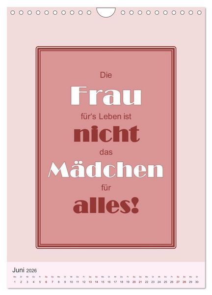 Produktbild: Was Mann &uuml;ber Frau wissen sollte und umgekehrt ... (Wandkalender 2026 DIN A4 hoch), CALVENDO Monatskalender