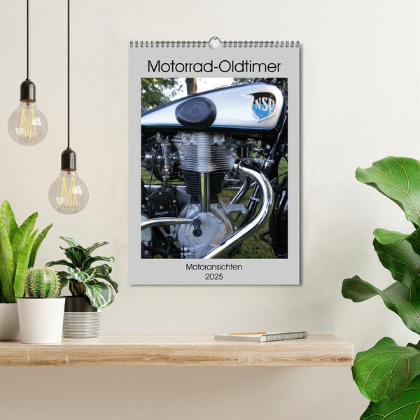 Produktbild: Motorrad Oldtimer - Motoransichten (Wandkalender 2025 DIN A3 hoch), CALVENDO Monatskalender