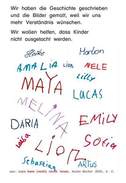 Produktbild: Luis kann (noch) nicht lesen