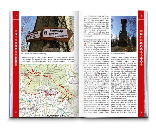 KOMPASS Wanderführer Steigerwald mit Haßbergen und Frankenhöhe, 55 Touren