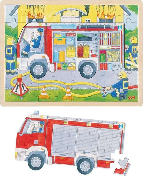 Produktbild: Schichtenpuzzle Feuerwehreinsatz