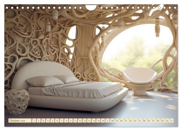 Produktbild: Exzentrische biomorphe Architektur (Wandkalender 2026 DIN A4 quer), CALVENDO Monatskalender