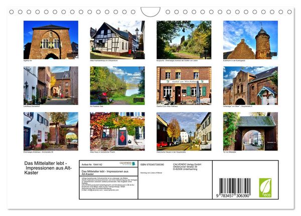 Produktbild: Das Mittelalter lebt - Impressionen aus Alt-Kaster (Wandkalender 2026 DIN A4 quer), CALVENDO Monatskalender