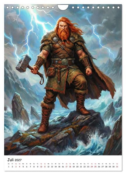 Produktbild: G&ouml;tter der Wikinger &ndash; Ikonen der Nordischen Mythologie (Wandkalender 2027 DIN A4 hoch), CALVENDO Monatskalender