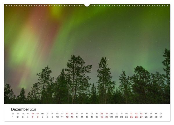 Produktbild: Polarlichter - Einzigartige Himmelsph&auml;nomene im Norden (Wandkalender 2026 DIN A2 quer), CALVENDO Monatskalender