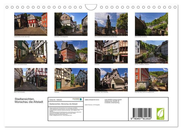 Produktbild: Stadtansichten, Monschau die Altstadt (Wandkalender 2026 DIN A4 quer), CALVENDO Monatskalender