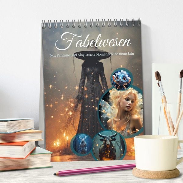 Produktbild: Fabelwesen (Tischkalender 2026 DIN A5 hoch), CALVENDO Monatskalender