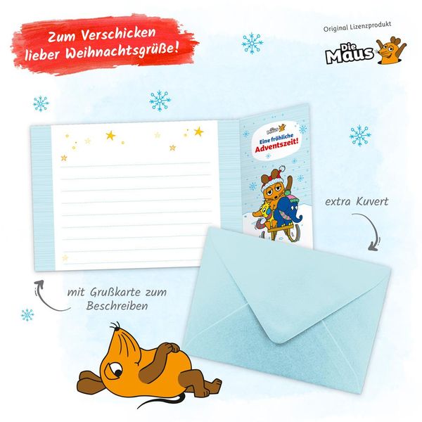 Produktbild: TR&Ouml;TSCH - Windlicht Adventskalender "Die Maus" | Weihnachtskalender mit 24 leuchtenden Motiven