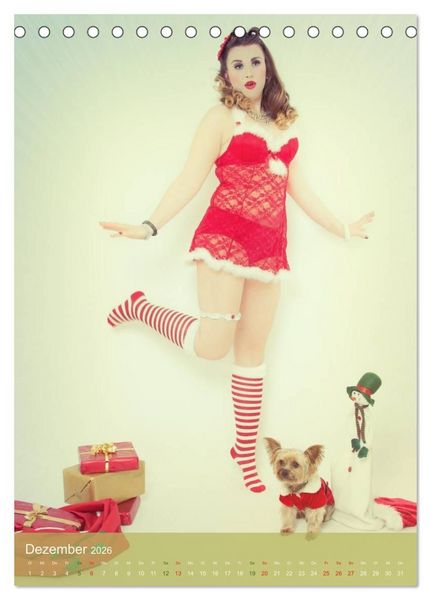 Produktbild: PinUp Girls 50er Jahre (Tischkalender 2026 DIN A5 hoch), CALVENDO Monatskalender