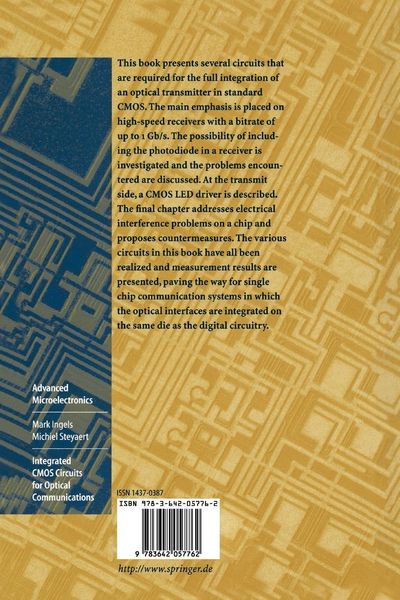 Produktbild: Integrated CMOS Circuits for Optical Communications