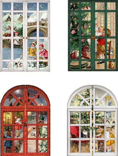 Produktbild: Mini-Adventskalender &ndash; Nostalgische Adventsfenster