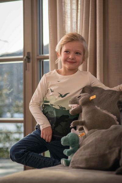 Produktbild: Steiff 067242 - Joshi Baby T-Rex, sitzend, Pl&uuml;sch, hellgr&uuml;n, 16 cm