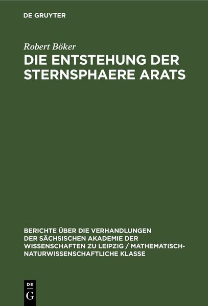 Produktbild: Die Entstehung der Sternsphaere Arats