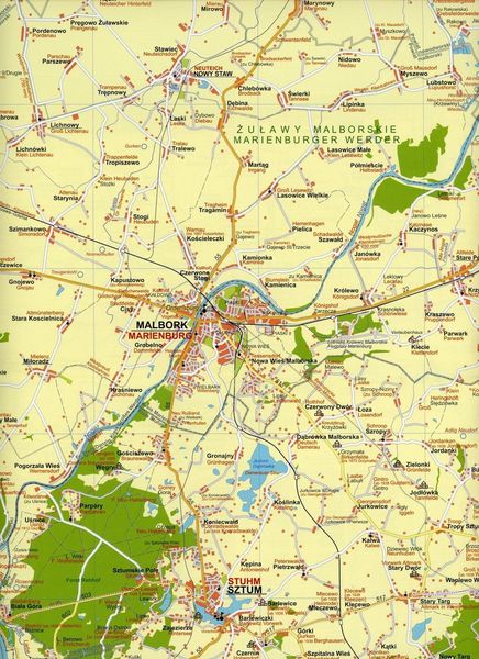 Landkarte Westpreußen östlich der Weichsel und Danziger Werder