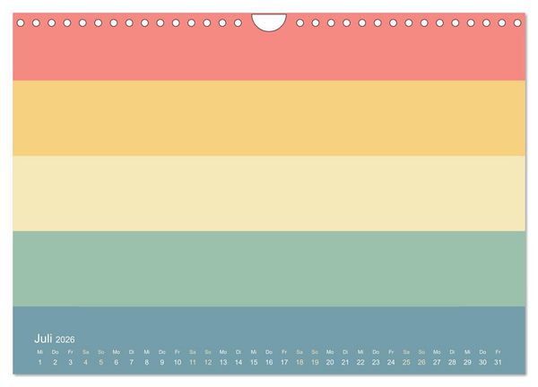 Produktbild: 70er Jahre Bastelkalender - DIY Kreativ-Kalender zum Selbstgestalten (Wandkalender 2026 DIN A4 quer), CALVENDO Monatskalender