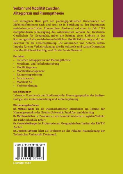 Produktbild: Verkehr und Mobilit&auml;t zwischen Alltagspraxis und Planungstheorie