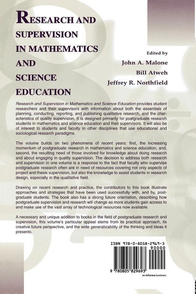 Produktbild: Research and Supervision in Mathematics and Science Education