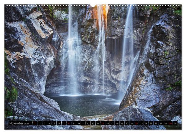 Produktbild: WASSERF&Auml;LLE - Sanfte und tosende Sch&ouml;nheiten (Wandkalender 2026 DIN A2 quer), CALVENDO Monatskalender