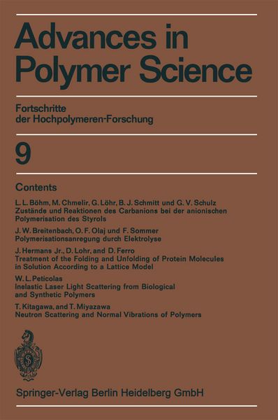 Produktbild: Advances in Polymer Science