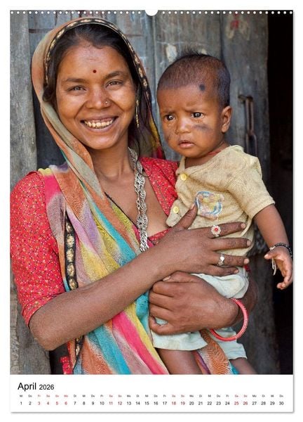 Produktbild: Portraits - Nordindien (Wandkalender 2026 DIN A2 hoch), CALVENDO Monatskalender