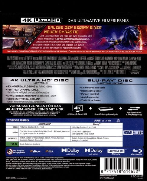 Produktbild: Ant-Man and the Wasp - Quantumania (4K Ultra HD) (+ Blu-ray)