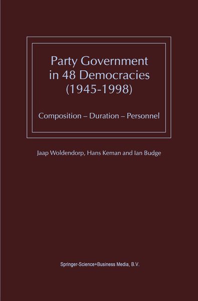 Produktbild: Party Government in 48 Democracies (1945&ndash;1998)