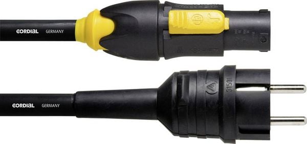 Produktbild: Cordial CFCA 1,5 S-TRUE 1 Strom Anschlusskabel [1x Schutzkontakt-Stecker - 1x PowerCon-Stecker] 1.5 m Schwarz