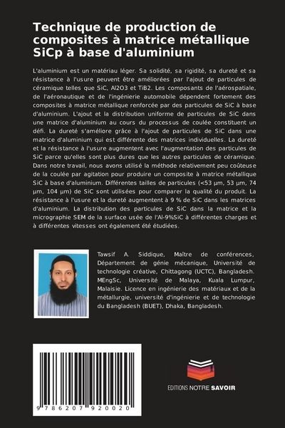 Produktbild: Technique de production de composites &agrave; matrice m&eacute;tallique SiCp &agrave; base d'aluminium