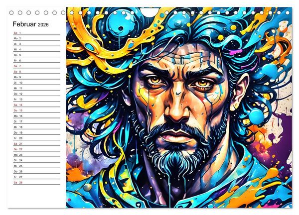 Produktbild: Street Art Sternzeichen (Wandkalender 2026 DIN A4 quer), CALVENDO Monatskalender