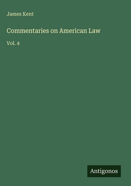 Produktbild: Commentaries on American Law