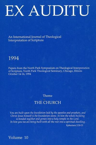 Produktbild: Ex Auditu - Volume 10: An International Journal for the Theological Interpretation of Scripture