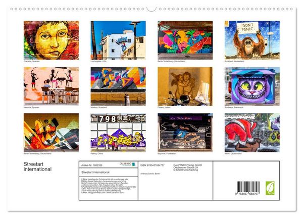 Produktbild: Streetart international (hochwertiger Premium Wandkalender 2026 DIN A2 quer), Kunstdruck in Hochglanz