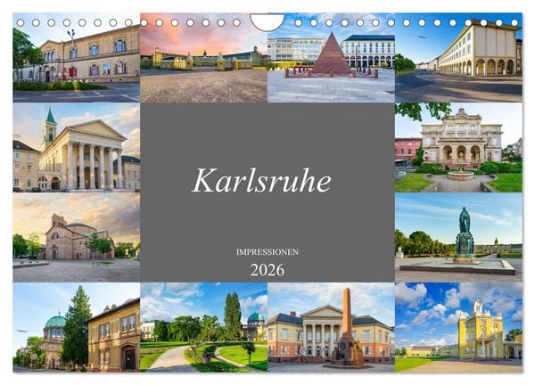 Produktbild: Karlsruhe Impressionen (Wandkalender 2026 DIN A4 quer), CALVENDO Monatskalender