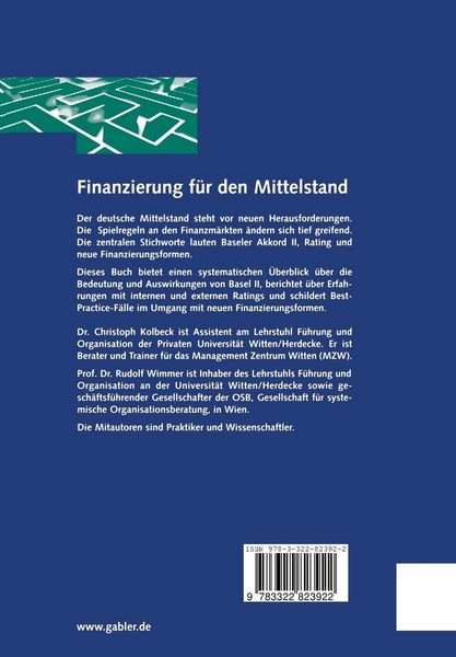 Produktbild: Finanzierung f&uuml;r den Mittelstand