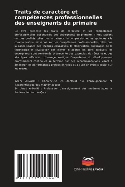 Produktbild: Traits de caract&egrave;re et comp&eacute;tences professionnelles des enseignants du primaire