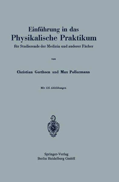 Produktbild: Einf&uuml;hrung in das Physikalische Praktikum