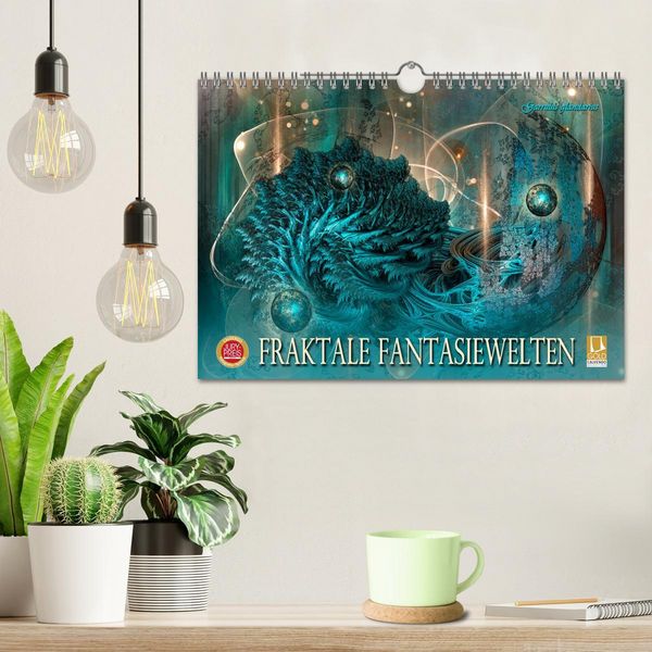 Produktbild: Fraktale Fantasiewelten (Wandkalender 2026 DIN A4 quer), CALVENDO Monatskalender
