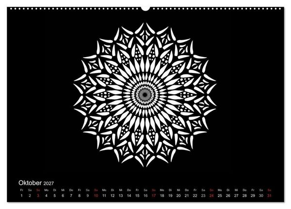 Produktbild: Entspannung und Ruhe durch Mandalas (hochwertiger Premium Wandkalender 2027 DIN A2 quer), Kunstdruck in Hochglanz
