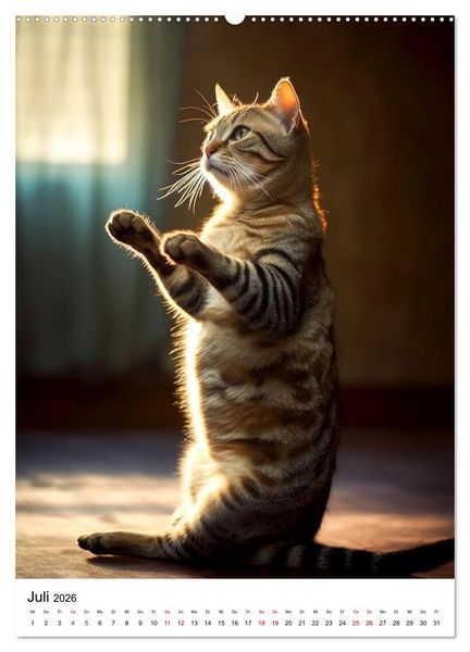 Produktbild: Miau Yoga (hochwertiger Premium Wandkalender 2026 DIN A2 hoch), Kunstdruck in Hochglanz