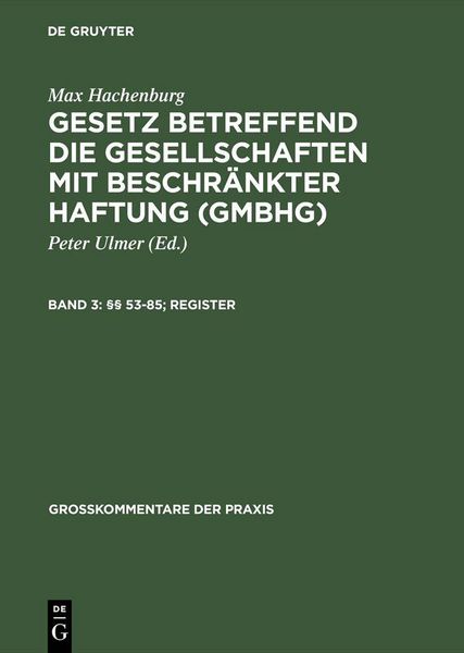 Produktbild: &sect;&sect; 53-85; Register