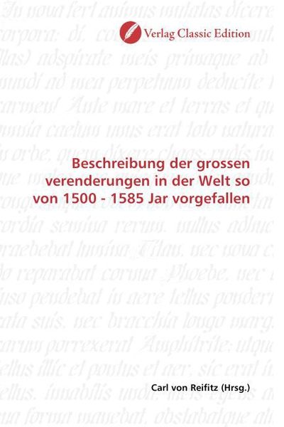 Produktbild: Beschreibung der grossen verenderungen in der Welt so von 1500 - 1585 Jar vorgefallen