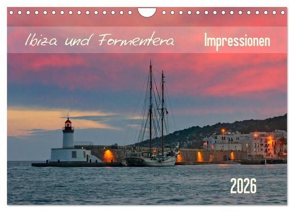 Ibiza und Formentera Impressionen (Wandkalender 2026 DIN A4 quer), CALVENDO Monatskalender