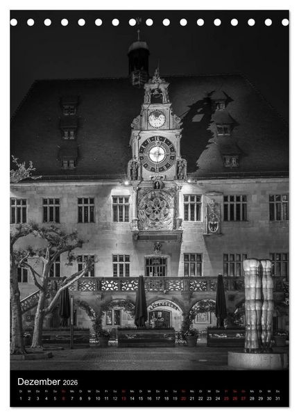 Produktbild: Heilbronn bei Nacht 2 (Tischkalender 2026 DIN A5 hoch), CALVENDO Monatskalender